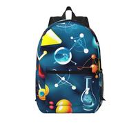 BGSHJVF Elegante mochila de viaje con impresión científica abstracta química gran capacidad para el trabajo, viajes y gimnasio, negro, talla única, negra, cola única, Negro, Rozmiar uniwersalny