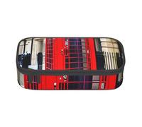 BGSHJVF Estuche para lápices de alta capacidad con impresión de cabina de teléfono, tela Oxford, lápices, organizador de bolígrafos, múltiples compartimentos, diseño elegante