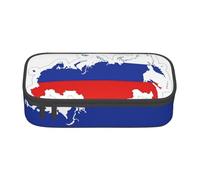 BGSHJVF Estuche para lápices de tela Oxford de gran capacidad con tarjeta de bandera rusa, estuche para lápices, bolígrafos, múltiples compartimentos, diseño elegante