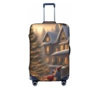 BGSHJVF Feliz Navidad, funda elástica para maleta con diseño único, se adapta a maletas de 45 a 81 cm, Blanco, Large