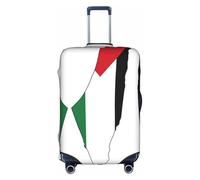 BGSHJVF Funda elástica con estampado de mapa de la bandera de Palestina, protector de equipaje con diseños únicos, apto para maletas de 45 a 82 cm, Blanco, Medium