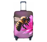 BGSHJVF Funda elástica para maleta con estampado de abeja voladora, protector de equipaje con patrones únicos, se adapta a maletas de 18 a 32 pulgadas, Blanco, L