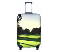 BGSHJVF Funda elástica para maleta con estampado de campo de golf, protector de equipaje con patrones únicos, se adapta a maletas de 18 a 32 pulgadas, Blanco, S