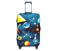 BGSHJVF Funda elástica para maleta con estampado de ciencia y química, protector de equipaje con patrones únicos, se adapta a maletas de 18 a 32 pulgadas, Blanco, L