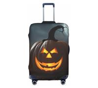 BGSHJVF Funda elástica para maleta con motivos únicos, calabaza, fantasma de Halloween, se adapta a maletas de 45 a 81 cm, Blanco, Medium