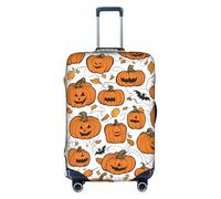 BGSHJVF Funda elástica para maleta de Halloween de calabaza con diseños únicos, se adapta a maletas de 45-81 cm, blanco, mediano, blanco, mediano, Blanco, Medium