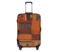 BGSHJVF Funda protectora elástica para maletas de 45 a 81 cm con patrón único, estampado de retazos africanos, blanco, mediano, Blanco, Medium