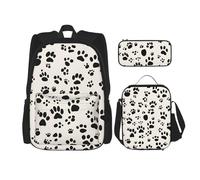 BGSHJVF Mochila de viaje con estampado de huesos y patas, elegante tejido Oxford 600D, bolsa nevera y neceser, negro, talla única, negra, cola única, Negro, Rozmiar uniwersalny