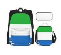 BGSHJVF Mochila de viaje con tarjeta de Sierra Leona, elegante tejido Oxford 600D, bolsa nevera y neceser, negro, talla única, negra, cola única, Negro, Rozmiar uniwersalny