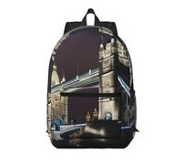 BGSHJVF Tower Bridge In London elegante mochila de viaje de gran capacidad, adecuada para el trabajo, viajes y gimnasio, negro, talla única, negra, taille única, Negro, Rozmiar uniwersalny
