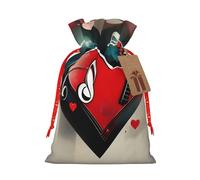Bgshjvf Treble Love And Music - Bolsa de regalo de lino con cierre de cordón de cuerda, con elevadores de papel kraft, para Navidad, cumpleaños, fiestas