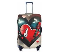 BGSHJVF Treble Love And Music Funda elástica para maleta con motivos únicos, se adapta a maletas de 45 a 81 cm, Blanco, Large