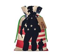 BGSHJVF US Military Soldiers Patriotic Memorial Day Print Encantadora bolsa de regalo, bolsas con cordón para pequeños regalos, para joyas y recuerdos de fiesta