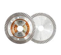 BGTEC 2 piezas de 115 mm de diamante ultradelgado de diamante Turbo Blade para baldosas de cerámica piedra de granito