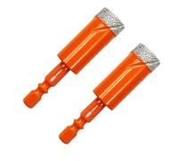 BGTEC Broca de diamante - 2 Piezas Brocas Porcelanico 16MM Mango Hexagonal para Cerámica Porcelánico Mármol Granito