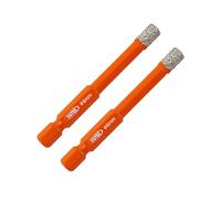 BGTEC Brocas de Diamante en Seco con Vástago Hexagonal de Cambio Rápido para Baldosas de Porcelana, Mármol, Cerámica, Ladrillo, 2 piezas de Diámetro 6 mm