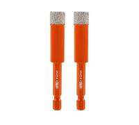 BGTEC Brocas de Diamante en Seco con Vástago Hexagonal de Cambio Rápido para Baldosas de Porcelana, Mármol, Cerámica, Ladrillo, 2 piezas de Diámetro 12 mm