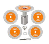 BGTEC Disco de Corte de Vidrio - 5 piezas Mini Disco para Cortar Cristal con brida de rosca M14 para vidrio, jade, cristal, botellas, baldosas, mármol