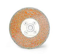 BGTEC Hoja de Diamante de Corte y Esmerilado 2 en 1 de 115 mm para Mármol de Granito Piedra de Ingeniería Revestimiento M14 de un Solo Lado Brida