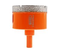 BGTEC Juego Brocas Diamante, 55mm Triángulo Vástago Sierra Taladro Bits para Cerámica Porcelana Mármol Granito Gres Cuarzo Vacuum Brazed Broca Diamantada 65mm Longitud