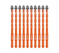 BGTEC Juego de Brocas de Carburo de Tungsteno - 10 Piezas 8mm Brocas Porcelanico para Madera, Plástico, Ladrillo, Cerámica, Vidrio, Hormigón y Mármol