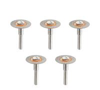 BGTEC Mini Hojas de Sierra Diamantadas - 5 piezas 30MM Disco para Cortar Vidrio & 6MM Diámetro del Mango Para vidrio jade cristal botella de vino Azulejo de mármol