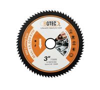 BGTEC Sierra Circular Disco - HSS Disco de Metal 75 mm x 72 dientes x 10 mm Taladro para Metales Blandos, Aluminio, Cobre, Madera, Plásticos