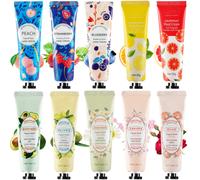 Bgtecho 10 paquete mini locin de mano locin manual tamao de crema de viaje de viaje para mujeres locin a granel a granel para manos secas agrieta