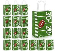 Bgtecho 24 bolsas de regalo de fútbol, bolsas de regalo de fútbol con asas, bolsas de papel con estampado de fútbol, bolsas de fiesta temática de fútbol para suministros de fiesta de cumpleaños,