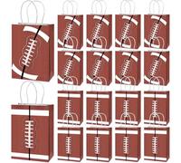Bgtecho Paquete de 24 bolsas de regalo de fiesta de fútbol, bolsas de regalo deportivas con asas, bolsa de papel con estampado de fútbol, bolsa de regalo para suministros de fiesta de cumpleaños