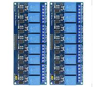 BGTXINGI 2 módulos de relé de 8 canales con acoplamiento ligero, placa de expansión de relé de 12 V, módulo de conmutación de relé controlado por carga, compatible con módulo de control de relé