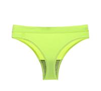 bgyujn Tanga para mujer, transpirable, elástica, para ejercicios de cadera, sin costuras, color liso, ropa interior pequeña para mujer, verde menta, L