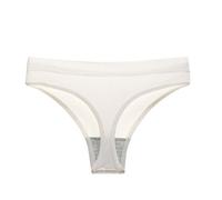 bgyujn Tanga para mujer, transpirable, elástica, para ejercicios de cadera, sin costuras, color liso, ropa interior pequeña para mujer, Blanco, L