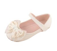 bgyujn Zapatos de cuero de moda para niños Bebés Princesas Mocasines Mocasines Encaje Lazos Diseño Cómodo Zapatos Casuales Elegantes Zapatos Deportivos Unisex, beige, 29.5 EU