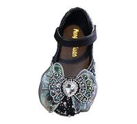 bgyujn Zapatos de cuero de princesa de moda para niñas, zapatos cómodos de bailar, zapatos informales para niños pequeños, suela gruesa, con hebilla de dedo del pie, vestido cómodo, zapatos carina