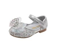 bgyujn Zapatos de cuero de princesa de moda para niñas, zapatos cómodos de bailar, zapatos informales para niños pequeños, suela gruesa, con hebilla de dedo del pie, vestido cómodo, zapatos carina