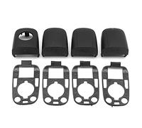 BGYZD Cubierta protectora para cerradura negra L & R, manija de puerta, tapa, tapa, embellecedor de la caja con junta con sellos aptos para PEUGEOT 307 aptos para CITROEN C2 C3 03-09