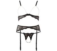 Abierta Fina - conjunto de encaje y perlas - L