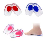 BHAHAI,3 pares de almohadillas de gel para talón ortopédico, de silicona, para talón ortopédico, almohadillas de gel para el talón, fascitis plantar, espolón de talón y alivio del dolor de Aquiles