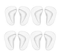 BHAHAI 4 pares de plantillas de soporte de gel para arco, ortopédicas de silicona para pies planos, ortopédicos, almohadillas de gel para talón alto, almohadillas de cojín para mujeres y hombres