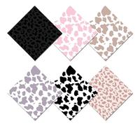 BHAHB 6 paños de limpieza para gafas, paño de limpieza de gafas, paño de microfibra lindo estético para mujeres, niñas, reutilizables, pantallas de teléfono, cámara, múltiples patrones (6.3 x 6.3