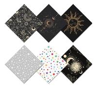 BHAHB 6 paños de limpieza para gafas, paño de limpieza de lentes, paño de microfibra lindo estético para mujeres y niñas, reutilizable, pantallas de teléfono, cámara, múltiples patrones (6.3 x 6.3