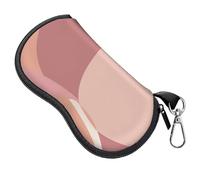 BHAHB Funda para gafas de sol con cremallera de neopreno suave y clip de metal ligero para cinturón, bonita estética para mujeres y niñas, V14-bloque rosa, talla única