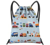 BHAHB Mochila con cordón para bolsa de cuerda, impermeable, bonita para deportes, playa, natación, viajes (13 x 17 pulgadas), Z27-blue Car, Talla única, A