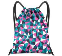 BHAHB Mochila con cordón para bolsa de cuerda, impermeable, bonita para deportes, playa, natación, viajes (13 x 17 pulgadas), Geometría Z28, Talla única, A