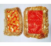 Bhakti2Shakti - Making Worship Special - Navratri Fancy Mata Chunri - 25 x 33 cm (12 chunri de 2 diseños cada uno) Matarani Ki Chunri | Kanya Poojan Chunri | 2 Chunri de adoración de diseño elegante