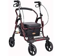 BHANAY Andador con Andador Ligero para Caminar, Ayuda a la Movilidad, Plegable con Asiento y Bolsa, 4 Ruedas para Personas Mayores