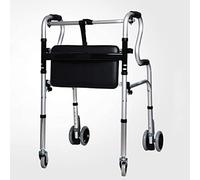 BHANAY Andador Ligero de Cuatro Ruedas, Andador Plegable, Altura Ajustable para Personas Mayores con Asiento