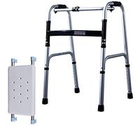 BHANAY Andador para Personas Mayores, Andador Plegable y Ajustable, de aleación de Aluminio, con Asiento, pequeño Regalo para Personas Mayores con discapacidad