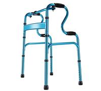 BHANAY Andador Plegable para Personas Mayores con reposabrazos, Asistente de Paso de Aluminio portátil, Andador Vertical para Adultos Mayores discapacitados, Carga 180 kg (Color: Gris) Hola